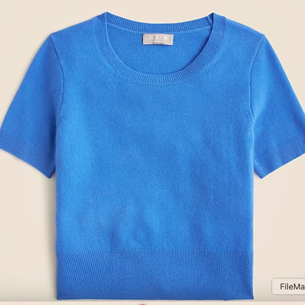 J.Crew Cashmere Shrunken T-Shirt XL Santorini
